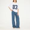 Forever 21 Women’s Oversized Jersey T-Shirt – Vintage-Inspired Graphic Tee(White)