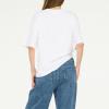 Forever 21 Women’s Oversized Jersey T-Shirt – Vintage-Inspired Graphic Tee(White)
