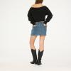 Forever 21 womens Off-shoulder Fleece Sweatshirt Crewneck With Graphic Print(Black)