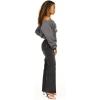 Forever 21 womens Off-shoulder Fleece Sweatshirt Crewneck With Graphic Print(Dark Grey)