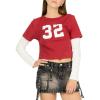 Forever 21 Women’s 2fer Long Sleeve T-Shirt Layered Look with Graphic Front Print(Burgundy)