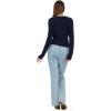 Forever 21 Women’s Cable Knit Fitted Cardigan – Classic Long Sleeve Button Front Sweater for Everyday Layering(Navy)