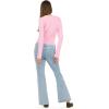 Forever 21 Women’s Cable Knit Fitted Cardigan – Classic Long Sleeve Button Front Sweater for Everyday Layering(Pink)