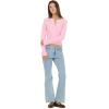 Forever 21 Women’s Cable Knit Fitted Cardigan – Classic Long Sleeve Button Front Sweater for Everyday Layering(Pink)