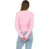 Forever 21 Women’s Cable Knit Fitted Cardigan – Classic Long Sleeve Button Front Sweater for Everyday Layering(Pink)
