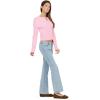 Forever 21 Women’s Cable Knit Fitted Cardigan – Classic Long Sleeve Button Front Sweater for Everyday Layering(Pink)