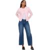 Forever 21 Womens Cardigan Sweater Soft Knit Long Sleeve Button Front(Pink)