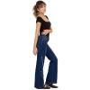 Forever 21 Womens Denim Pants with Rhinestones and Embroidered Back Pocket(Blue)