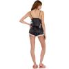 Forever 21 Womens Flyaway Top with Lace Trim and Side Ties(Black)