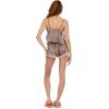 Forever 21 Womens Flyaway Top with Lace Trim and Side Ties(Leopard)