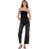 Forever 21 Womens Lace Tube Top with Built-in Bra Cups(Black)