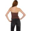Forever 21 Womens Lace Tube Top with Built-in Bra Cups(Brown)
