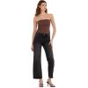 Forever 21 Womens Lace Tube Top with Built-in Bra Cups(Brown)