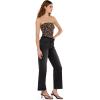 Forever 21 Womens Lace Tube Top with Built-in Bra Cups(Leopard)