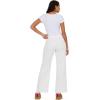 Forever 21 Womens Low Rise Flare Jogger Pants with Graphic Detail(Ivory)