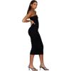 Forever 21 Womens Strapless Maxi Dress with Side Ruching(Black)