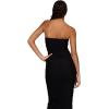 Forever 21 Womens Strapless Maxi Dress with Side Ruching(Black)