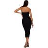 Forever 21 Womens Strapless Maxi Dress with Side Ruching(Black)