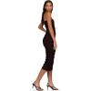 Forever 21 Womens Strapless Maxi Dress with Side Ruching(Brown)