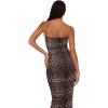 Forever 21 Womens Strapless Maxi Dress with Side Ruching(Leopard)