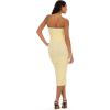 Forever 21 Womens Strapless Maxi Dress with Side Ruching(Yellow)