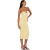 Forever 21 Womens Strapless Maxi Dress with Side Ruching(Yellow)