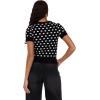 Forever 21 womens Short Sleeve Cardigan Lightweight Button Front(Black)