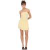 Forever 21 womens Tube Tiered Drop Waist Romper(Yellow)
