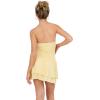 Forever 21 womens Tube Tiered Drop Waist Romper(Yellow)