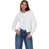 Forever 21 Womens Cardigan Sweater Soft Knit Long Sleeve Button Front(Ivory)
