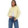Forever 21 Womens Cardigan Sweater Soft Knit Long Sleeve Button Front(Yellow)