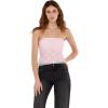 Forever 21 Womens Lace Tube Top with Built-in Bra Cups(Pink)