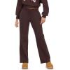 Forever 21 Womens Low Rise Flare Jogger Soft Fleece Sweatpants(Brown)