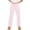 Forever 21 Womens Low Rise Flare Jogger Soft Fleece Sweatpants(Pink)