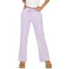 Forever 21 Womens Low Rise Flare Jogger Soft Fleece Sweatpants(Purple)