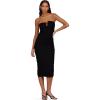 Forever 21 Womens Strapless Maxi Dress with Side Ruching(Black)