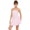 Forever 21 womens Tube Tiered Drop Waist Romper(Pink)