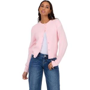 Forever 21 Womens Cardigan Sweater Soft Knit Long Sleeve Button Front(Pink)