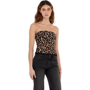 Forever 21 Womens Lace Tube Top with Built-in Bra Cups(Leopard)