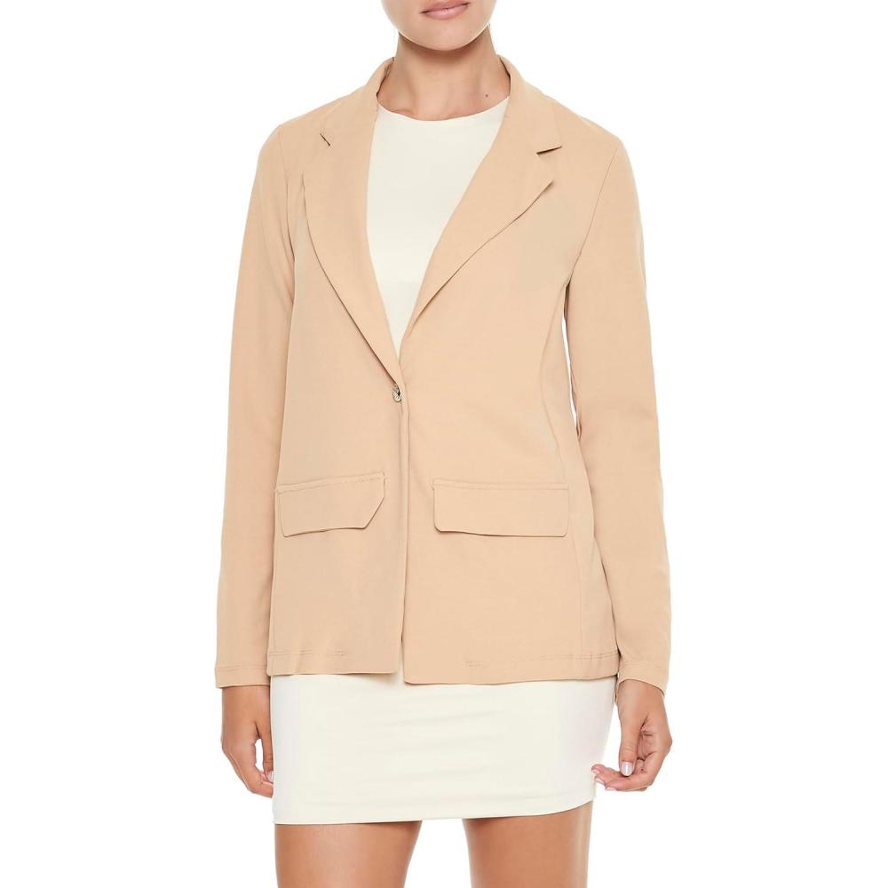 image:imageForever 21 Womens Boxy Notched Lapel BlazerTan