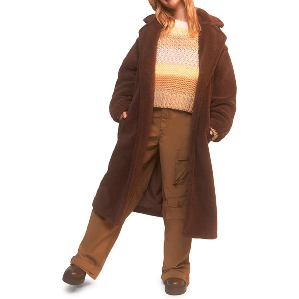 image:imageForever 21 womens Plush Dropsleeve CoatCamel