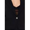 Forever 21 Womens Boxy Notched Lapel Blazer(Black)