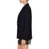Forever 21 Womens Boxy Notched Lapel Blazer(Black)