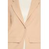Forever 21 Womens Boxy Notched Lapel Blazer(Tan)