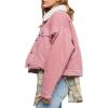 Forever 21 Womens Cotton Faux Shearling Jacket(Dawn Pink)