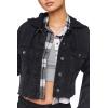 Forever 21 Women’s Denim Trucker(Black)