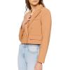 Forever 21 Womens Double-Breasted Cropped Blazer(Natural)