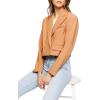 Forever 21 Womens Double-Breasted Cropped Blazer(Natural)