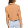Forever 21 Womens Double-Breasted Cropped Blazer(Natural)