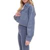 Forever 21 womens Corduroy Frayed Cropped Shacket(Steeple Grey)